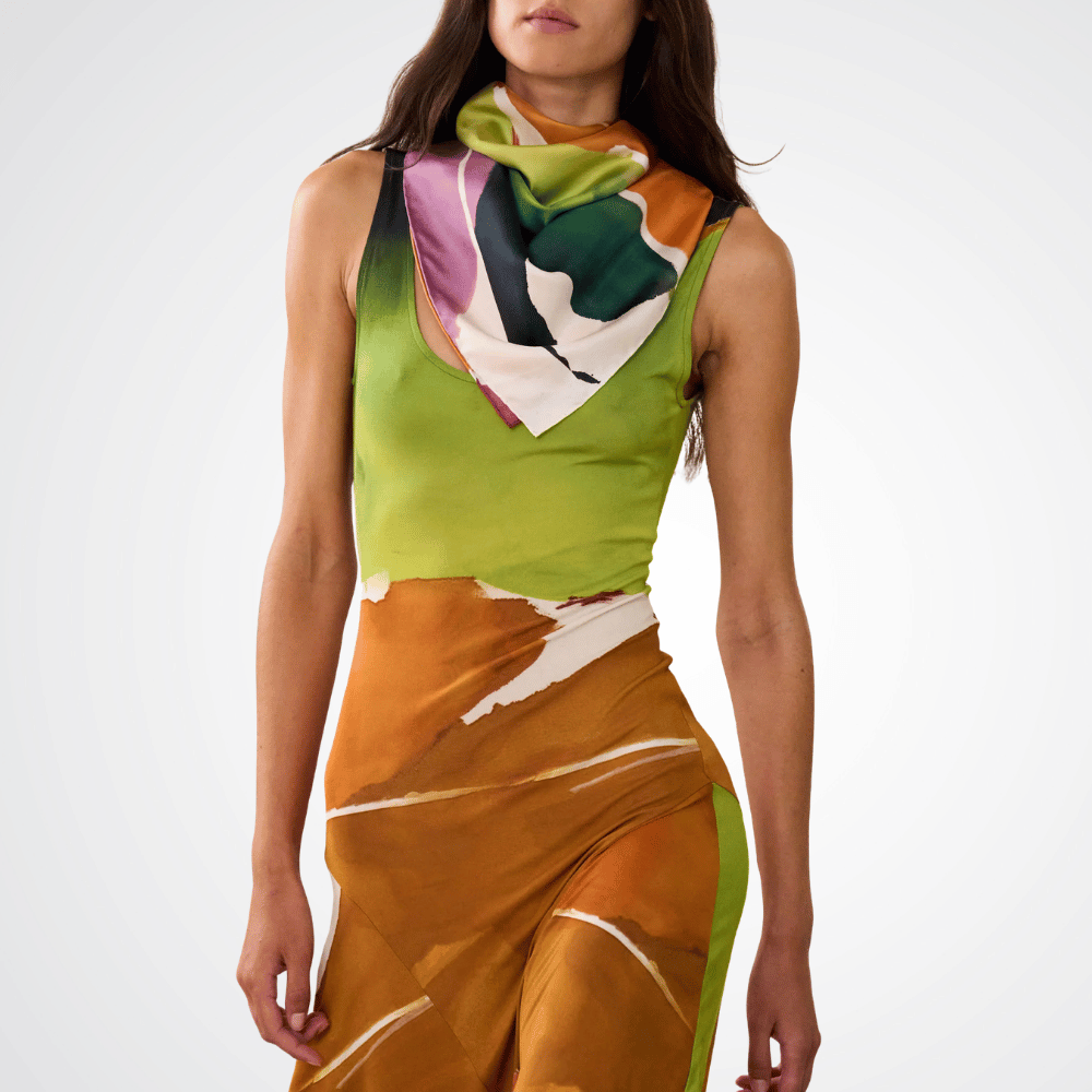 Ulla Johnson Chiara Silk Twill Scarf in Nature Print – International designer fashion boutique Australia Riada Concept Woollahra