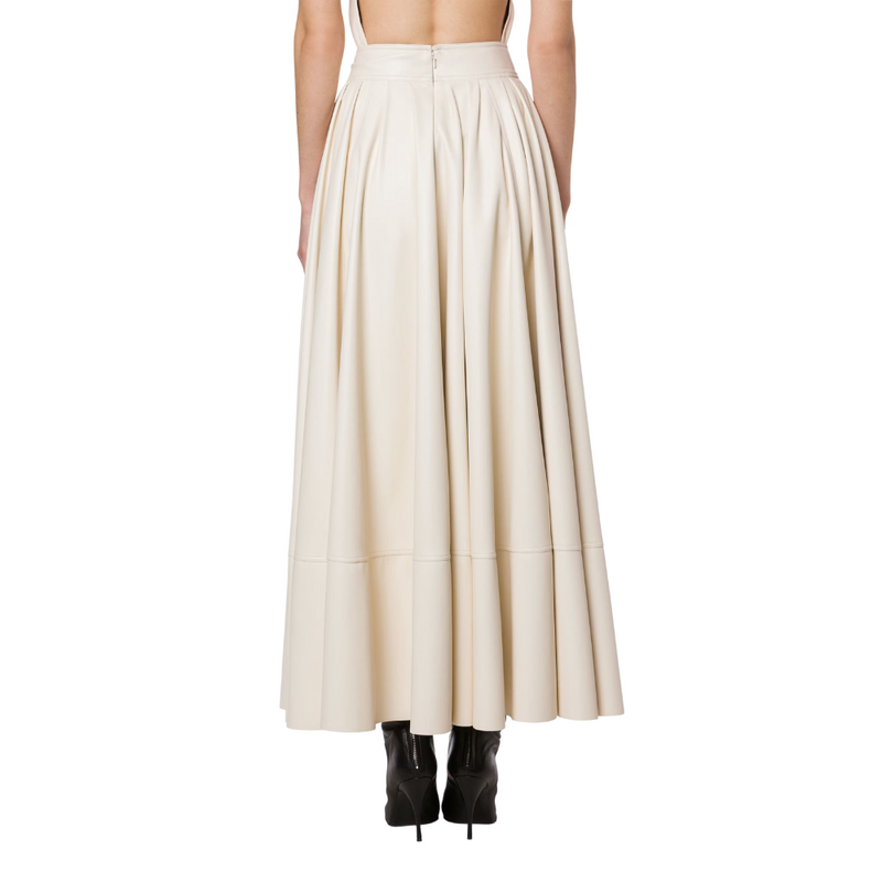 Leather Skirt in ivory