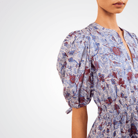 Ulla Johnson Adriana Floral Cotton Poplin Midi Dress in Gardenia – International designer fashion boutique Australia Riada Concept Woollahra