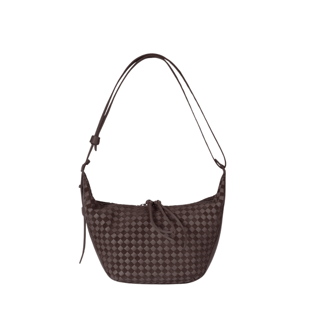 Henry Beguelin Ilenia Small Woven Calfskin Shoulder Bag in T.Moro BD6001 HENRY BEGUELIN Designer fashion handbags shop online and in store High End fashion boutique Sydney Australia Riada Concept