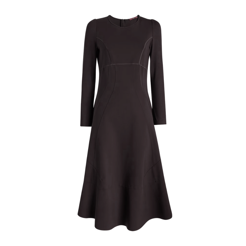 Synchro Stretch Neoprene Dress in Black