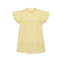 Ulla Johnson Kassi Short Sleeve Top in Chantilly Yellow ULLA JOHNSON Designer fashion shop online and in store High End fashion boutique Sydney Australia Riada Concept