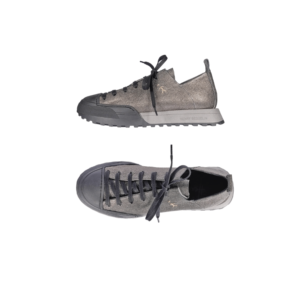Henry Beguelin Vegetal Lamè Sneaker in Piombo HENRY BEGUELIN Designer fashion handbags shop online and in store High End fashion boutique Sydney Australia Riada Concept