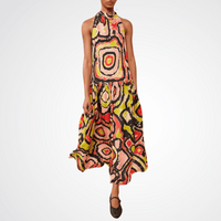 Ulla Johnson Assa Midi Length Silk Dress in Mirage ULLA JOHNSON Designer fashion shop online and in store High End fashion boutique Sydney Australia Riada Concept