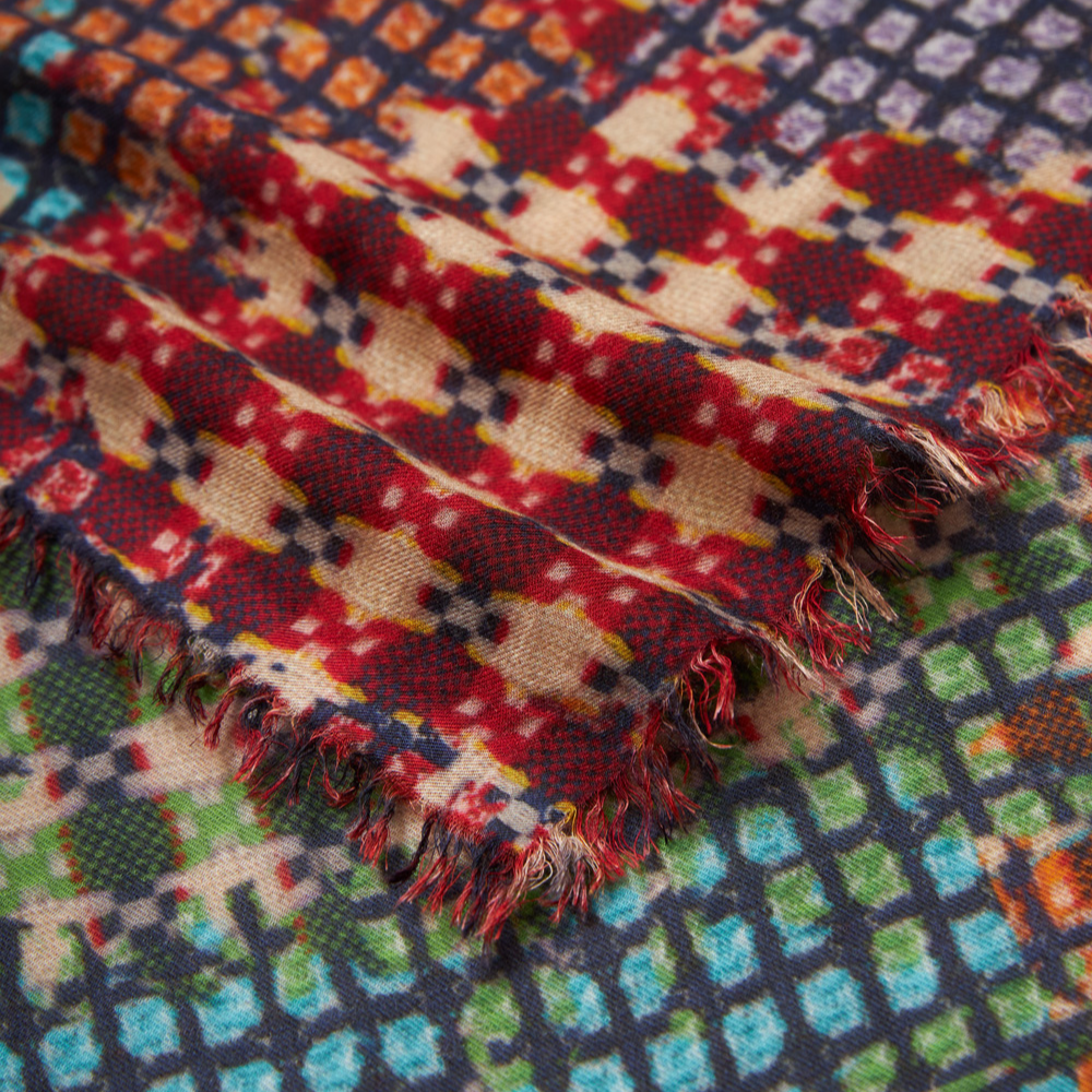 Patchwork scarf in multicolour