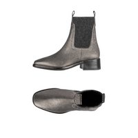 Henry Beguelin Ankle Bootie in Vegetal Lamè Piombo HENRY BEGUELIN Designer fashion handbags shop online and in store High End fashion boutique Sydney Australia Riada Concept