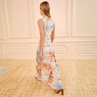 Ulla Johnson Lana Ruched Crepe Jersey Midi Dress in Western Dream – International designer fashion boutique Australia Riada Concept Woollahra