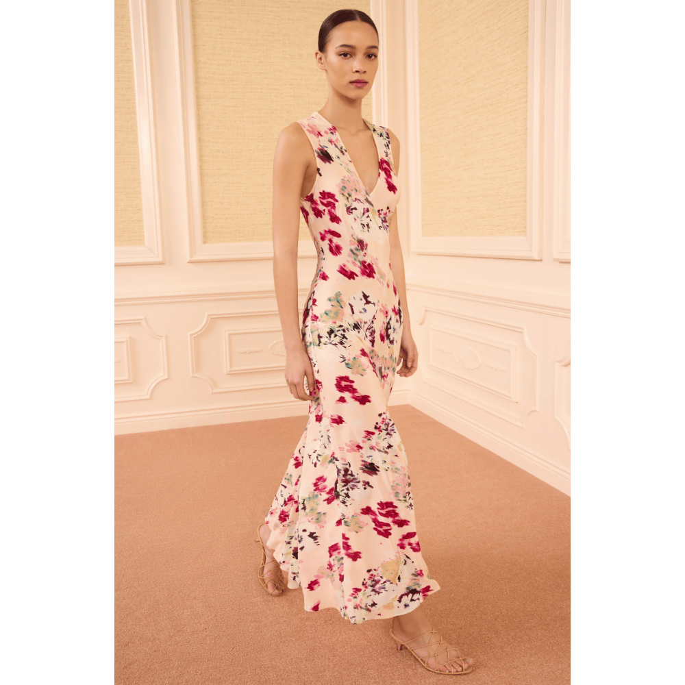 Ulla Johnson Elowen Sleeveless Silk Dress in Summer Garden