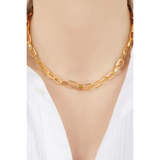Cara Gold Plated Chain Necklace (40cm)