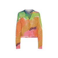 Ulla Johnson Vivienne Gauzy Knit Cardigan in Nature Print – International designer fashion boutique Australia Riada Concept Woollahra