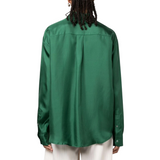 Cialda floral-print silk shirt in green