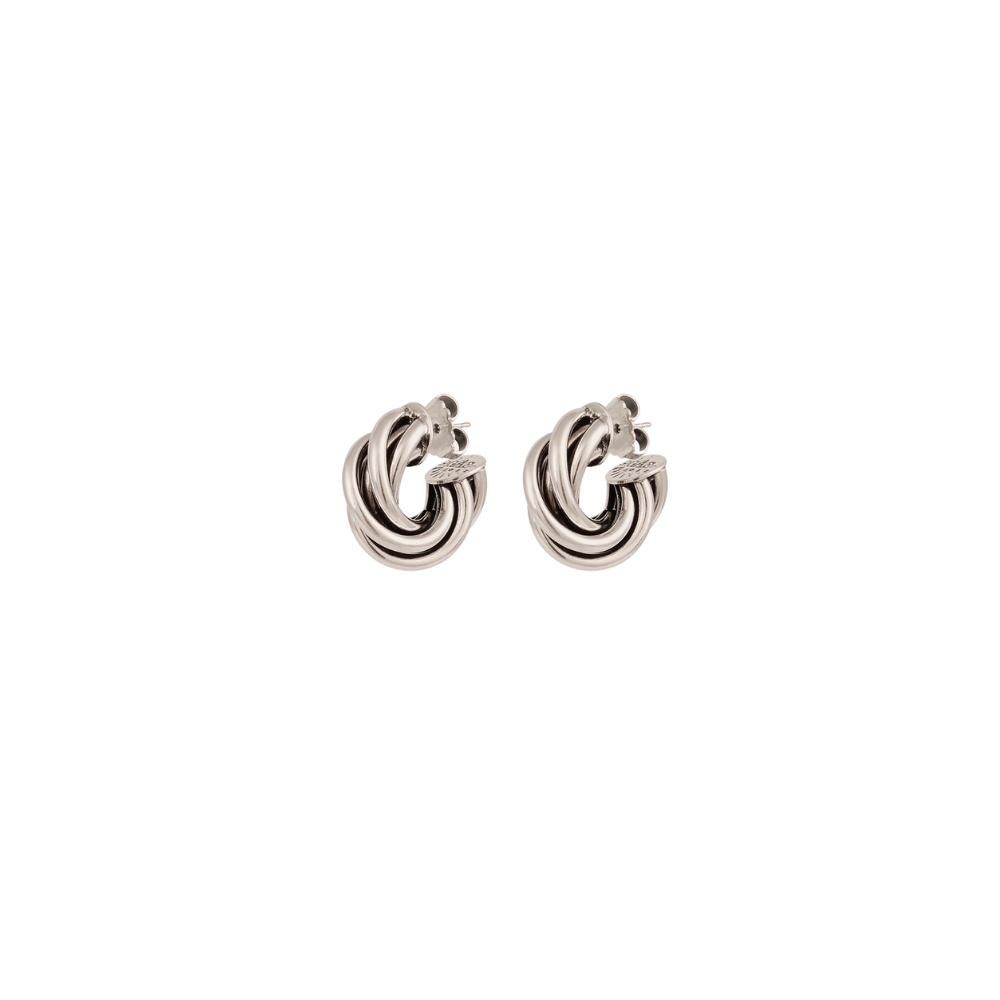 Atik hoop earrings mini in silver