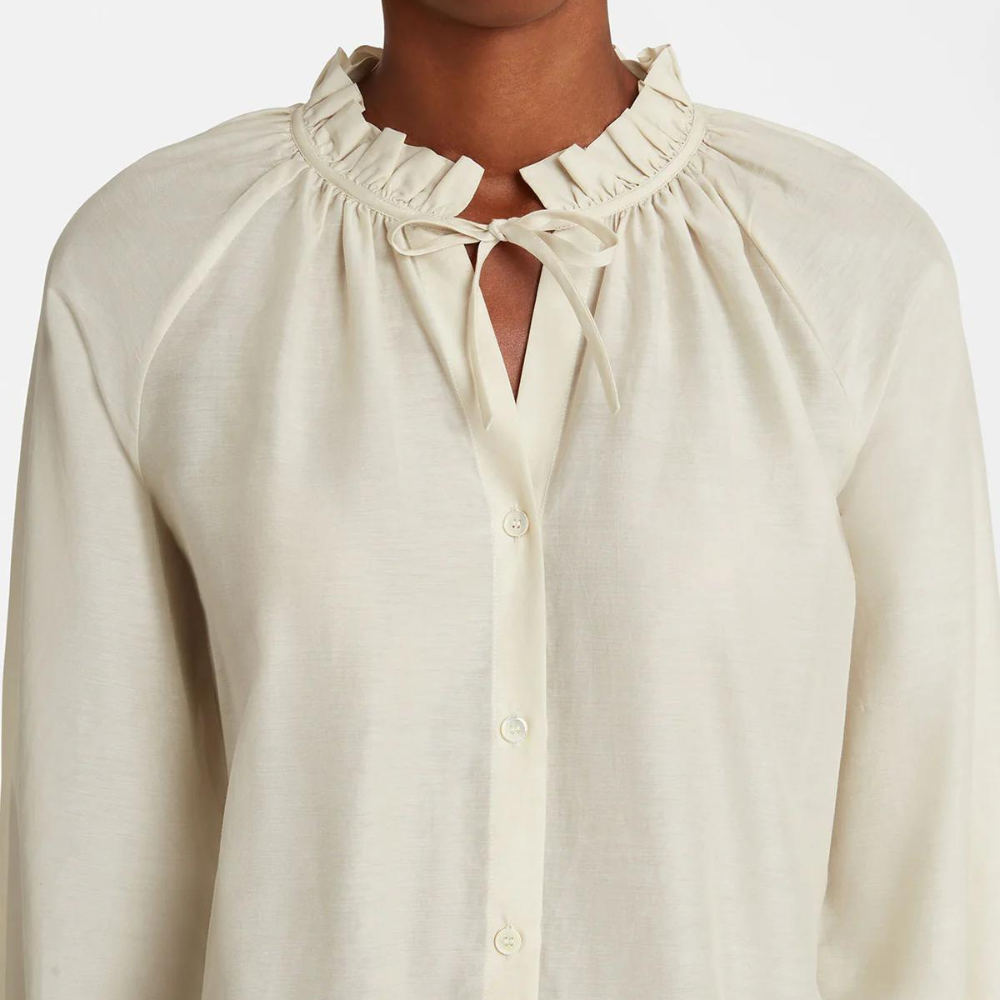 Altea Shirt in Silk-cotton Blend in cream