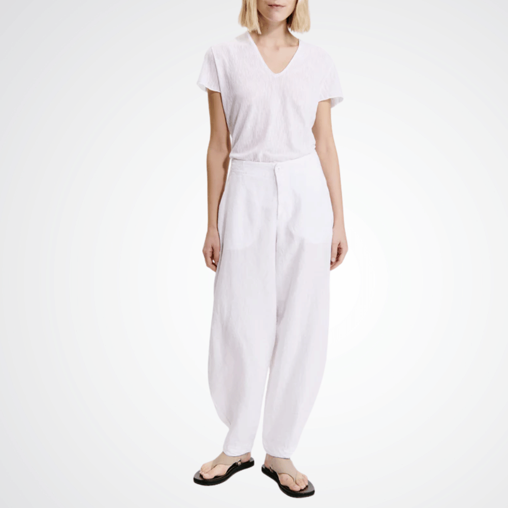 TRANSIT PAR SUCH Textural Linen Comfort-Fit Pants in White Transit Par Such at Riada Concept Designer fashion shop online and in store High End fashion boutique Sydney Australia Riada Concept
