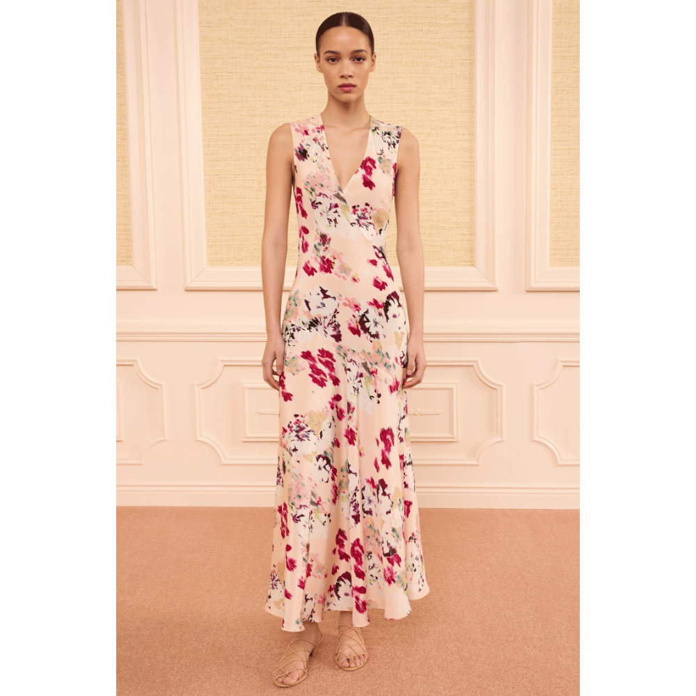 Ulla Johnson Elowen Sleeveless Silk Dress in Summer Garden – International designer fashion boutique Australia Riada Concept Woollahra