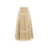 Ulla Johnson Norah A-Line Midi Skirt in Sand – luxury cotton midi skirt Australia Available instore and online at Riada Concept, Woollahra — Sydney’s destination for a curated selection of international luxury brands