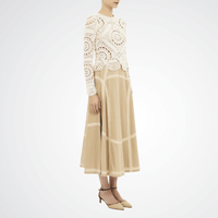 Ulla Johnson Norah A-Line Midi Skirt in Sand – luxury cotton midi skirt Australia Available instore and online at Riada Concept, Woollahra — Sydney’s destination for a curated selection of international luxury brands