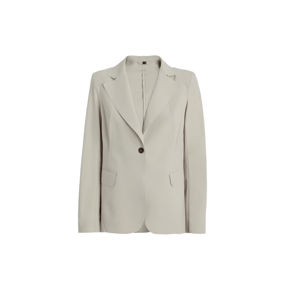 Roccoco Single-Breasted Blazer in Pearl Grey