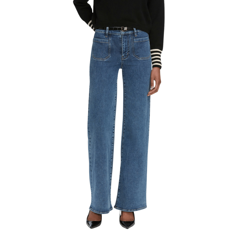 FRAME Le Slim Palazzo Modernist Pocket in Esteem FRAME designer denim, luxury jeans boutique Sydney Australia Riada Concept Woollahra