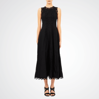 Ulla Johnson Anela Sleeveless Midi Dress in Black ULLA JOHNSON Designer fashion shop online and in store High End fashion boutique Sydney Australia Riada Concept