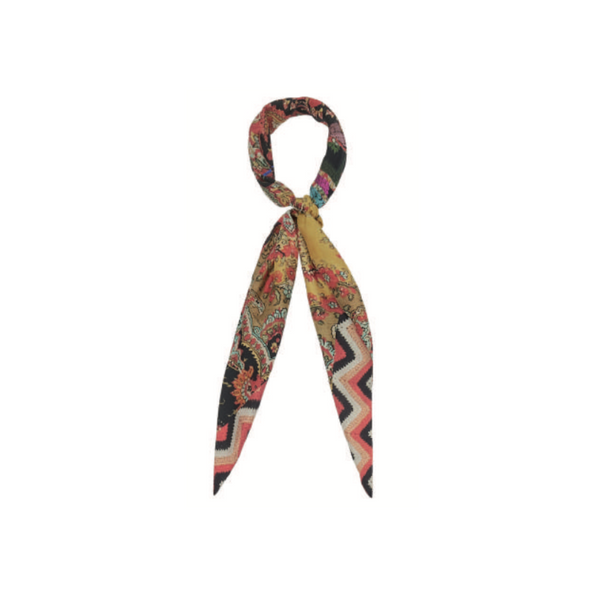 Aloe printed scarf in red