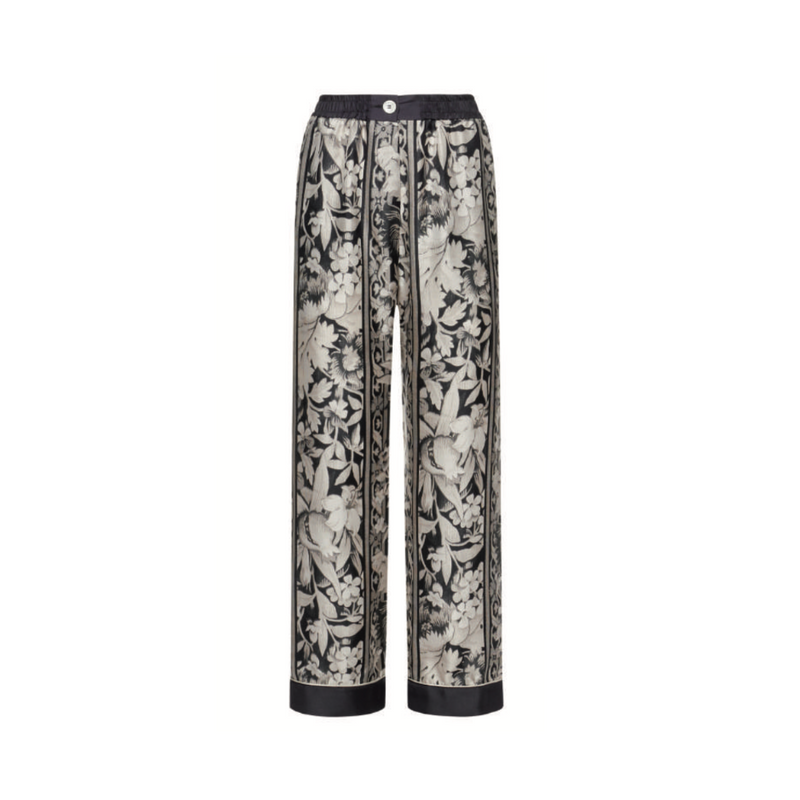 Aloe printed pants in black and white