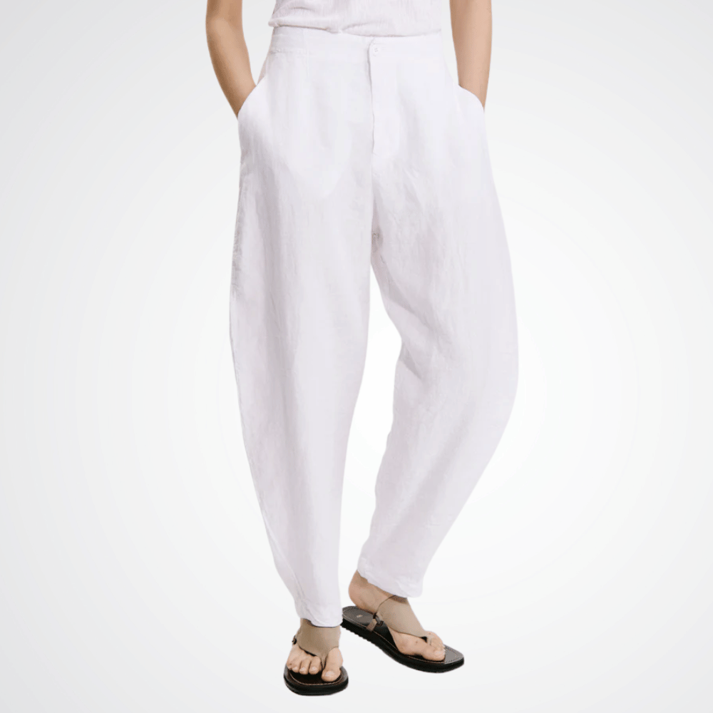 TRANSIT PAR SUCH Textural Linen Comfort-Fit Pants in White Transit Par Such at Riada Concept Designer fashion shop online and in store High End fashion boutique Sydney Australia Riada Concept