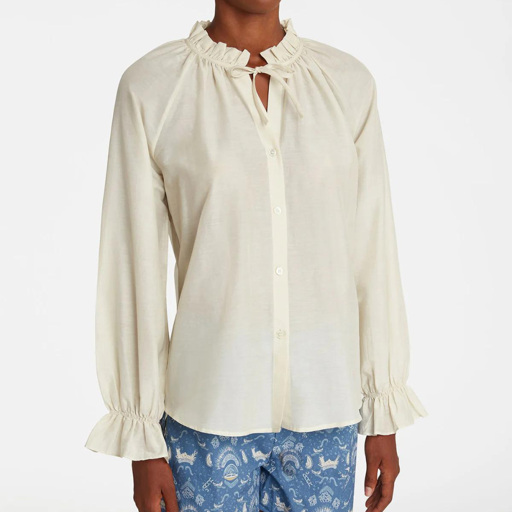 Altea Shirt in Silk-cotton Blend in cream