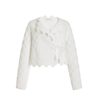Ulla Johnson Long Sleeve Zofia Cropped Quilted Jacket in White ULLA JOHNSON Designer fashion shop online and in store High End fashion boutique Sydney Australia Riada Concept