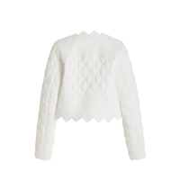Ulla Johnson Long Sleeve Zofia Cropped Quilted Jacket in White ULLA JOHNSON Designer fashion shop online and in store High End fashion boutique Sydney Australia Riada Concept