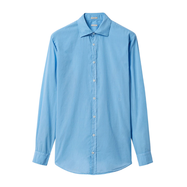 Genova  Cotton Voile Shirt in Blue