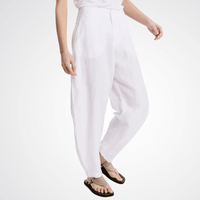 TRANSIT PAR SUCH Textural Linen Comfort-Fit Pants in White Transit Par Such at Riada Concept Designer fashion shop online and in store High End fashion boutique Sydney Australia Riada Concept