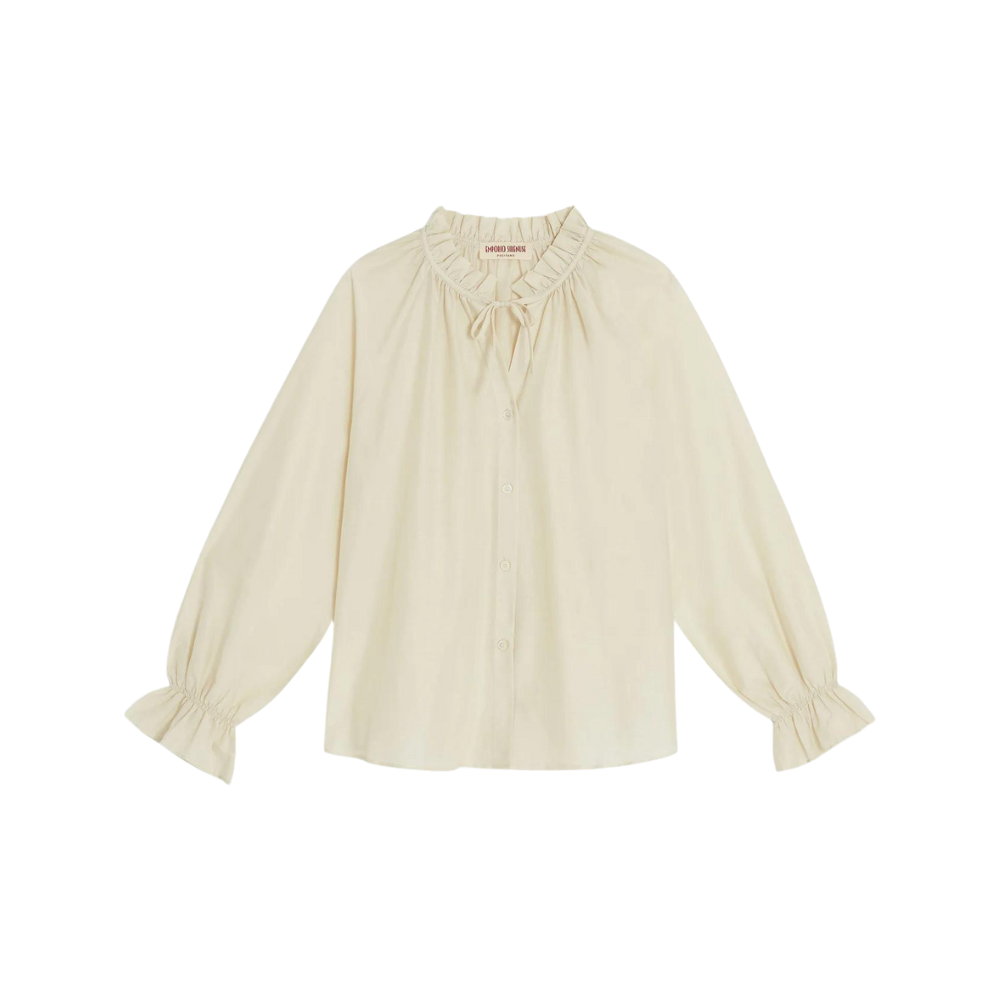 Altea Shirt in Silk-cotton Blend in cream