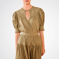 Ulla Johnson Dylan Short Sleeve Top in Lichen Green ULLA JOHNSON Designer fashion shop online and in store High End fashion boutique Sydney Australia Riada Concept