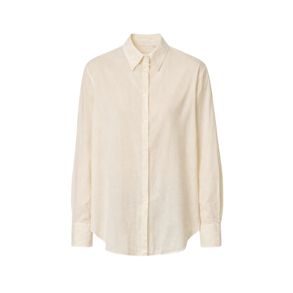 Massimo Alba Selma Cotton Cashmere Shirt in Milk – International designer fashion boutique Australia Riada Concept Woollahra