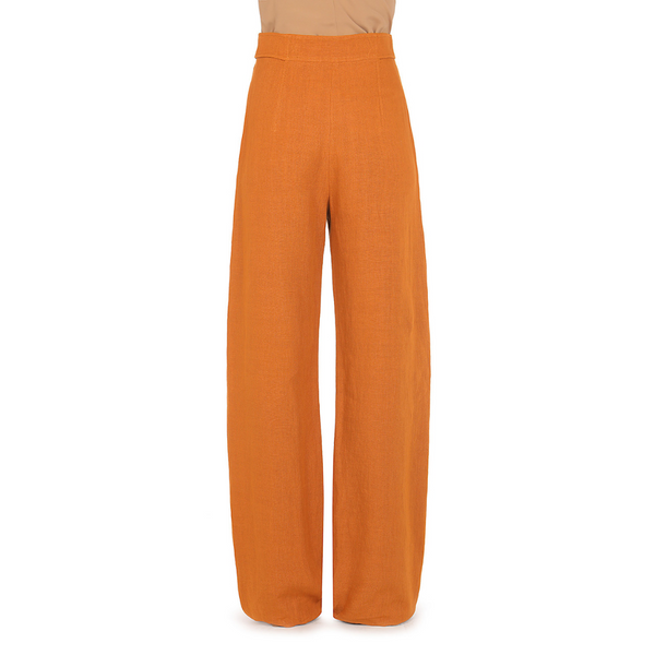 Linen Mat pants in orange