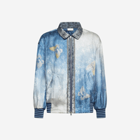 Pierre Louis Mascia ALODOX Bomber Silk Jacket Silk in CIELO VELATO – International designer fashion boutique Australia Riada Concept Woollahra