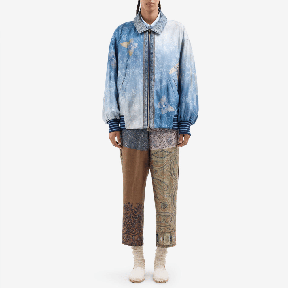 Pierre Louis Mascia ALODOX Bomber Silk Jacket Silk in CIELO VELATO – International designer fashion boutique Australia Riada Concept Woollahra