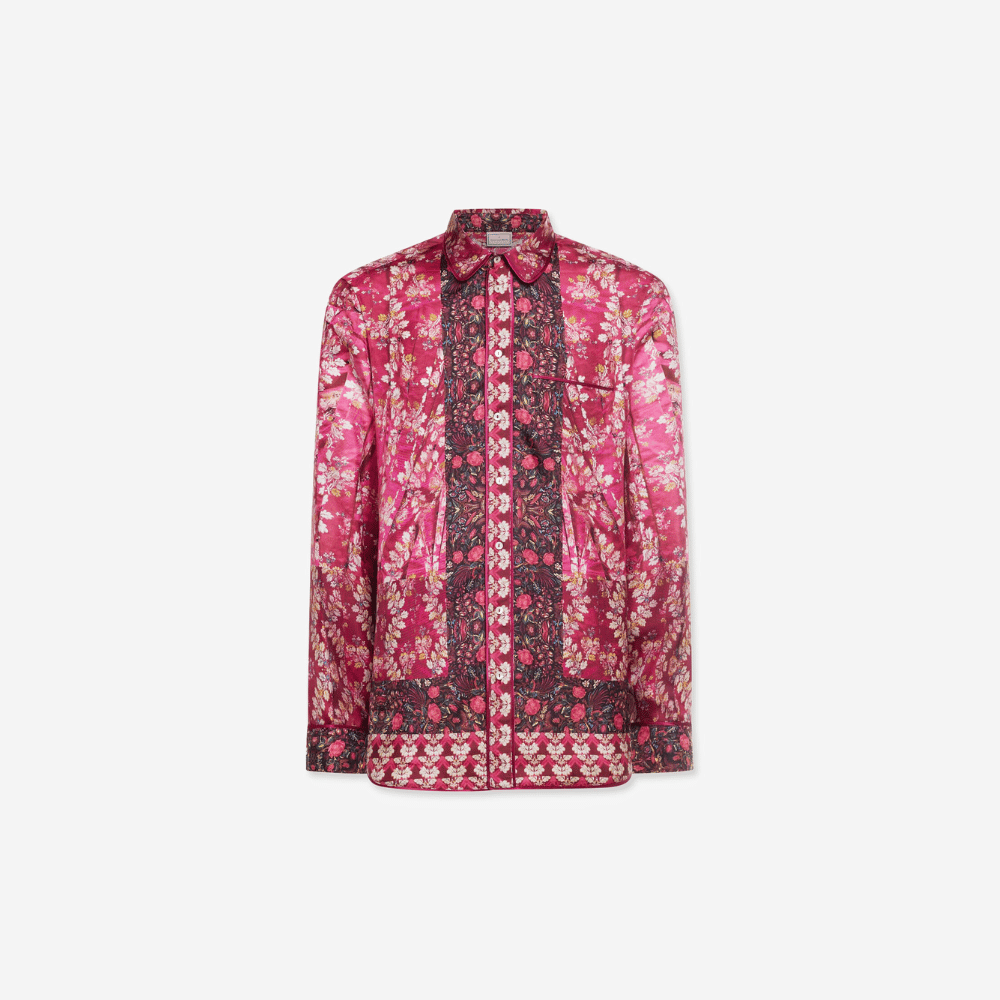 Pierre Louis Mascia ALOE Longsleeve Silk Shirt in ROSA DAMASCO – International designer fashion boutique Australia Riada Concept Woollahra