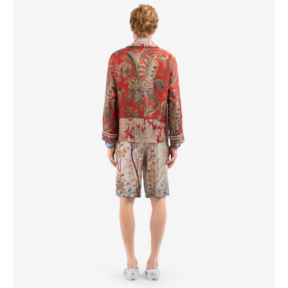 ALOE Jacket Silk in Multi Red