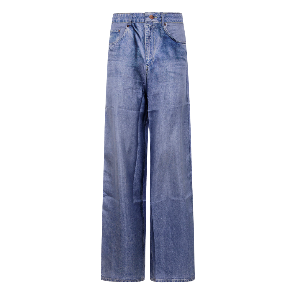 ALOE Trousers Silk in Blue 12566