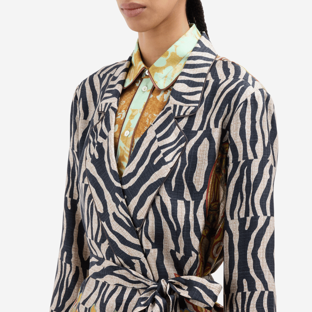 Pierre Louis Mascia ALOE Jacket Silk in TRIBALE CHIAROSCURO – International designer fashion boutique Australia Riada Concept Woollahra