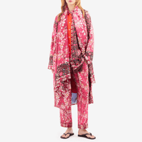 Pierre Louis Mascia ALOE Longsleeve Shirt Silk in ROSSO DAMASCO – International designer fashion boutique Australia Riada Concept Woollahra