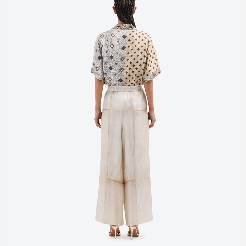 Pierre Louis Mascia ALOE Palazzo Silk Trousers in BAMBÙ – International designer fashion boutique Australia Riada Concept Woollahra