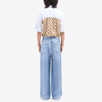 Pierre Louis Mascia ALOE Silk Trousers in Faux-Denim – International designer fashion boutique Australia Riada Concept Woollahra