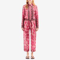 Pierre Louis Mascia ALOE Silk Trousers in ROSA DAMASCO – International designer fashion boutique Australia Riada Concept Woollahra
