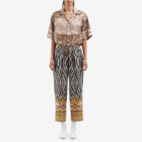 Pierre Louis Mascia ALOE Silk Trousers in TRIBALE CHIAROSCURO – International designer fashion boutique Australia Riada Concept Woollahra