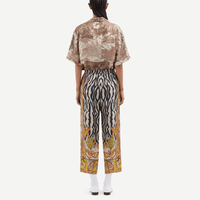 Pierre Louis Mascia ALOE Silk Trousers in TRIBALE CHIAROSCURO – International designer fashion boutique Australia Riada Concept Woollahra