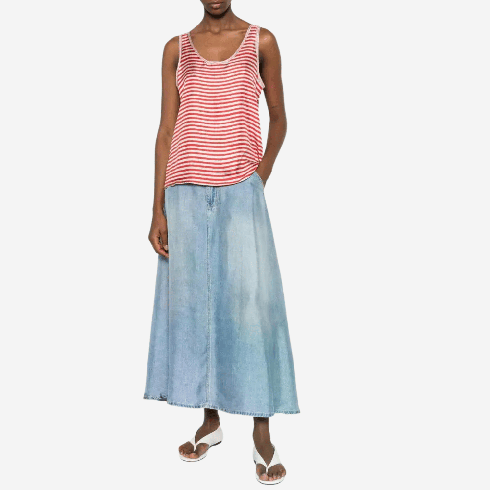 Pierre Louis Mascia ALOE Striped Tank Top in Red – International designer fashion boutique Australia Riada Concept Woollahra