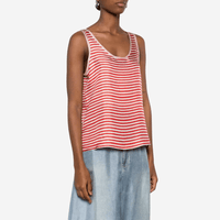 Pierre Louis Mascia ALOE Striped Tank Top in Red – International designer fashion boutique Australia Riada Concept Woollahra